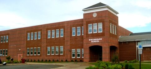 Front view of Whitehouse school in Readington Township NJ